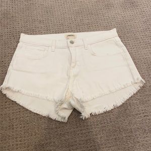 White L’Agence Jean Shorts Size 27